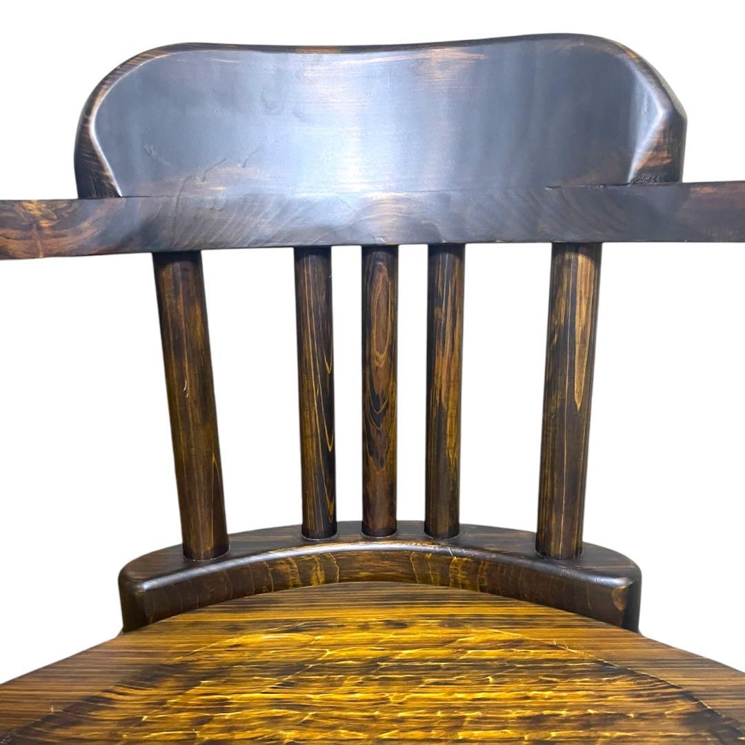 Creema りんりんばち　背付き　高級　手作り　回転　椅子　チェア　木製