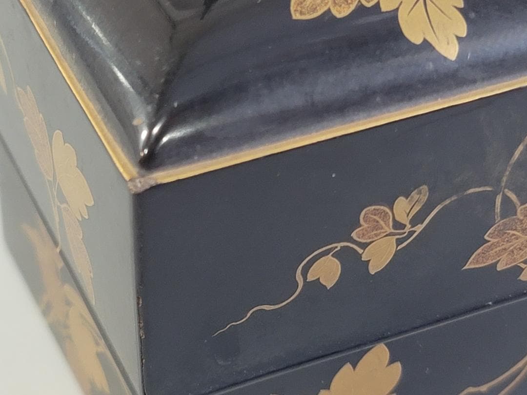 古美術 時代蒔絵 化粧箱 蓋物 DT345