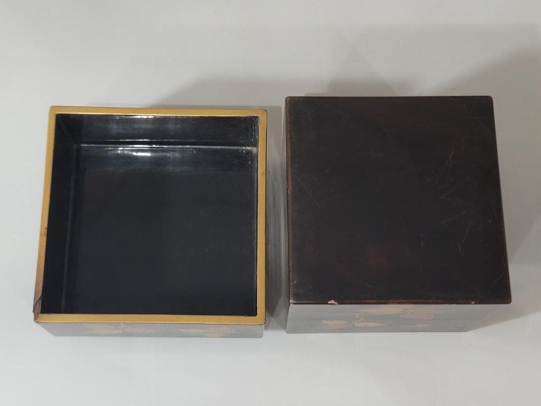 古美術 時代蒔絵 化粧箱 蓋物 DT345