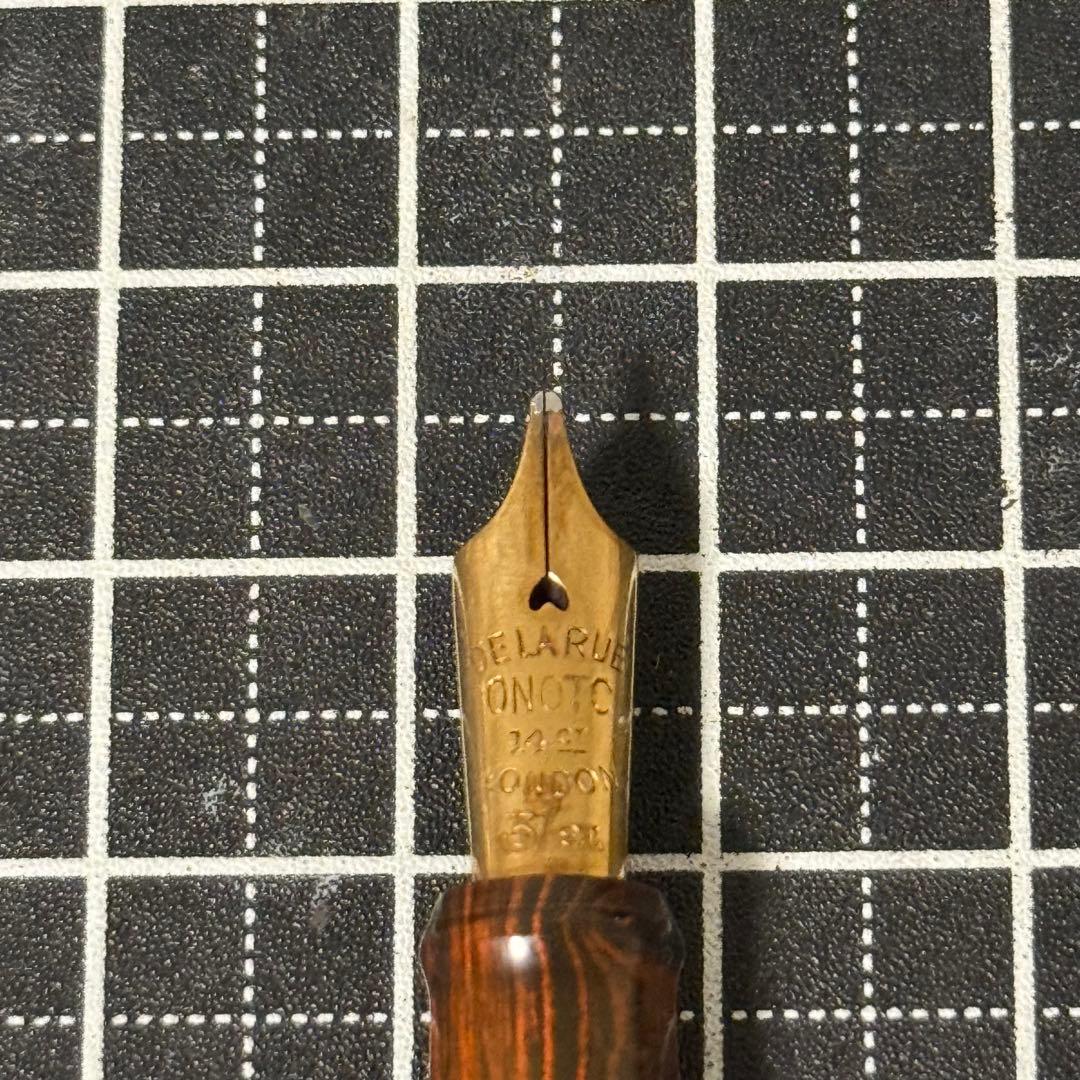 【訳あり】デラルー オノト 万年筆 マーブルエボナイト