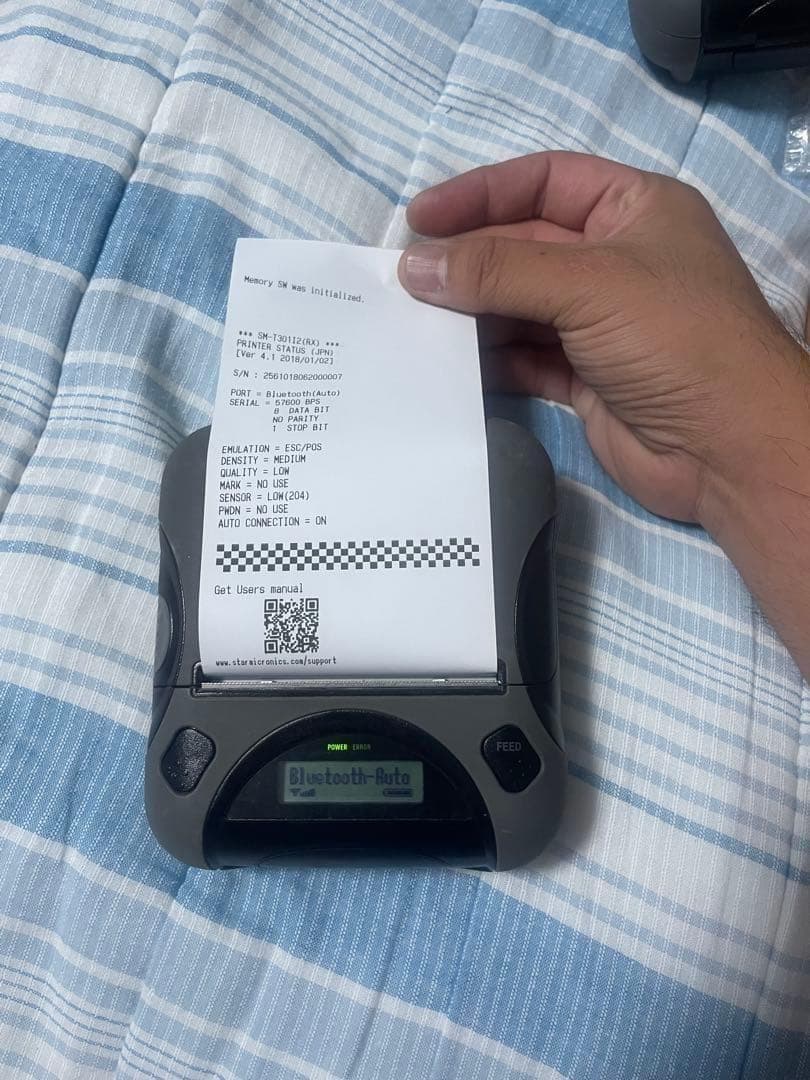 Square動作確認済み スター精密 SM-T300i 領収書対応可能