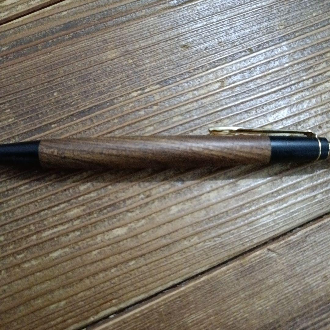 野原工芸　欅　シャープペンシル　旧型ゴールドクリップ