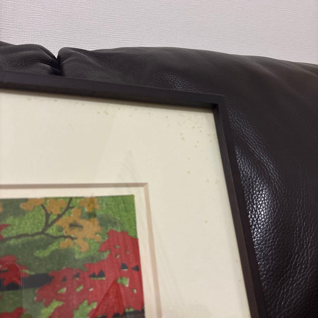 井堂雅夫 1992年 額縁入　【滴水庵】￼ 木版画