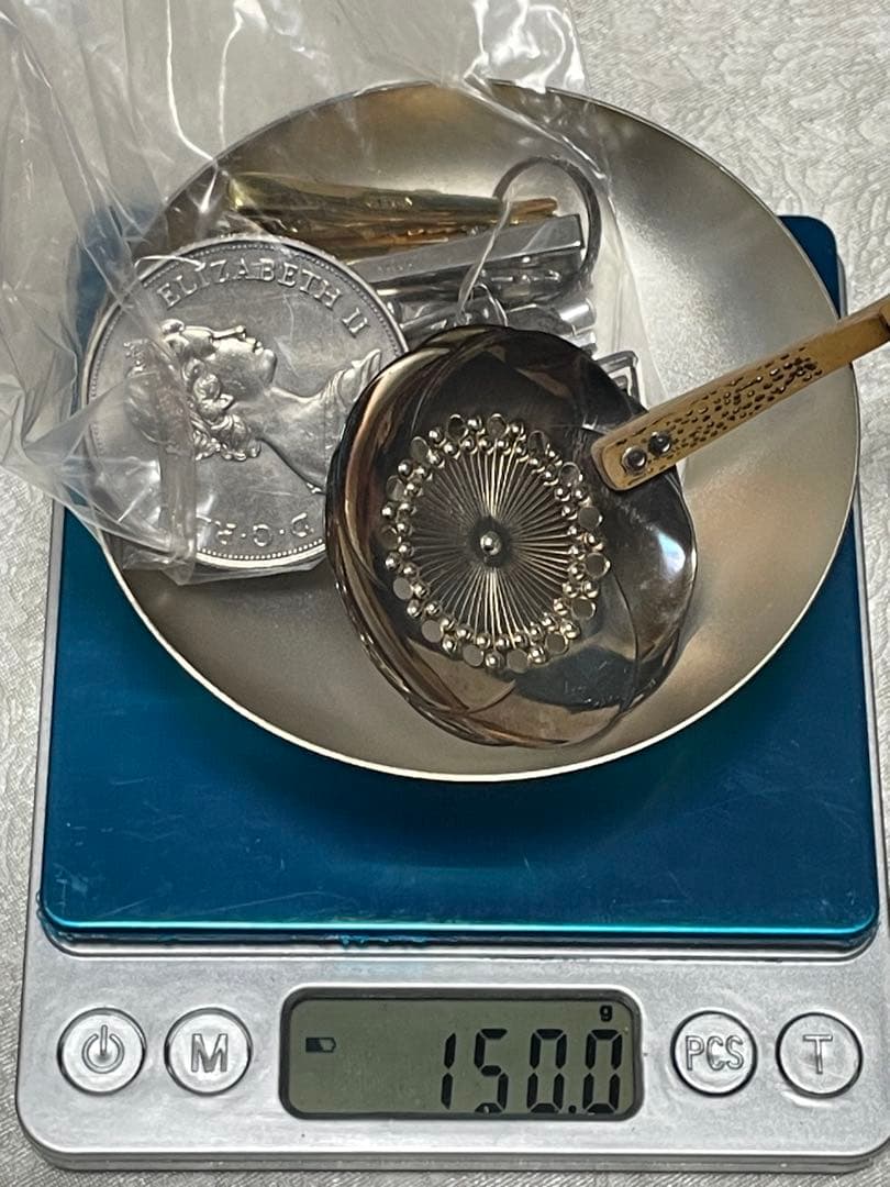 純銀銀盃＋銀スクラップ 約150g｜純銀刻印・925刻印あり