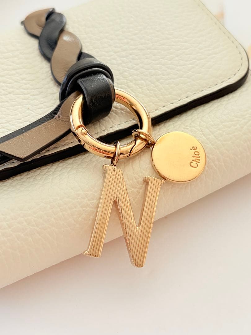 Chloé クロエ　ホワイトレザー三つ折り財布　スモールトリフォールドウォレット