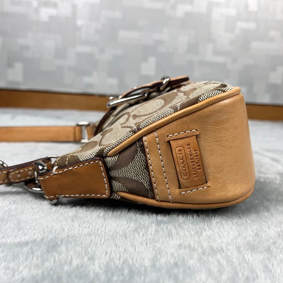 バッグ Coach Soho Bag Signature Beige Vintage