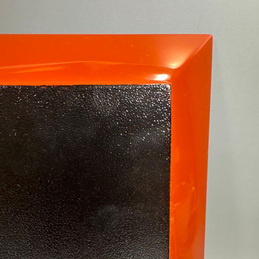 茶道具　輪島塗　古代朱　四方盆　菓子器　塩特屋謹製