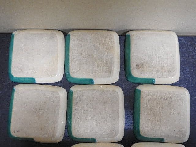 萬古作　雲鶴模様　手塩皿　１０客　保存箱　MA１４３