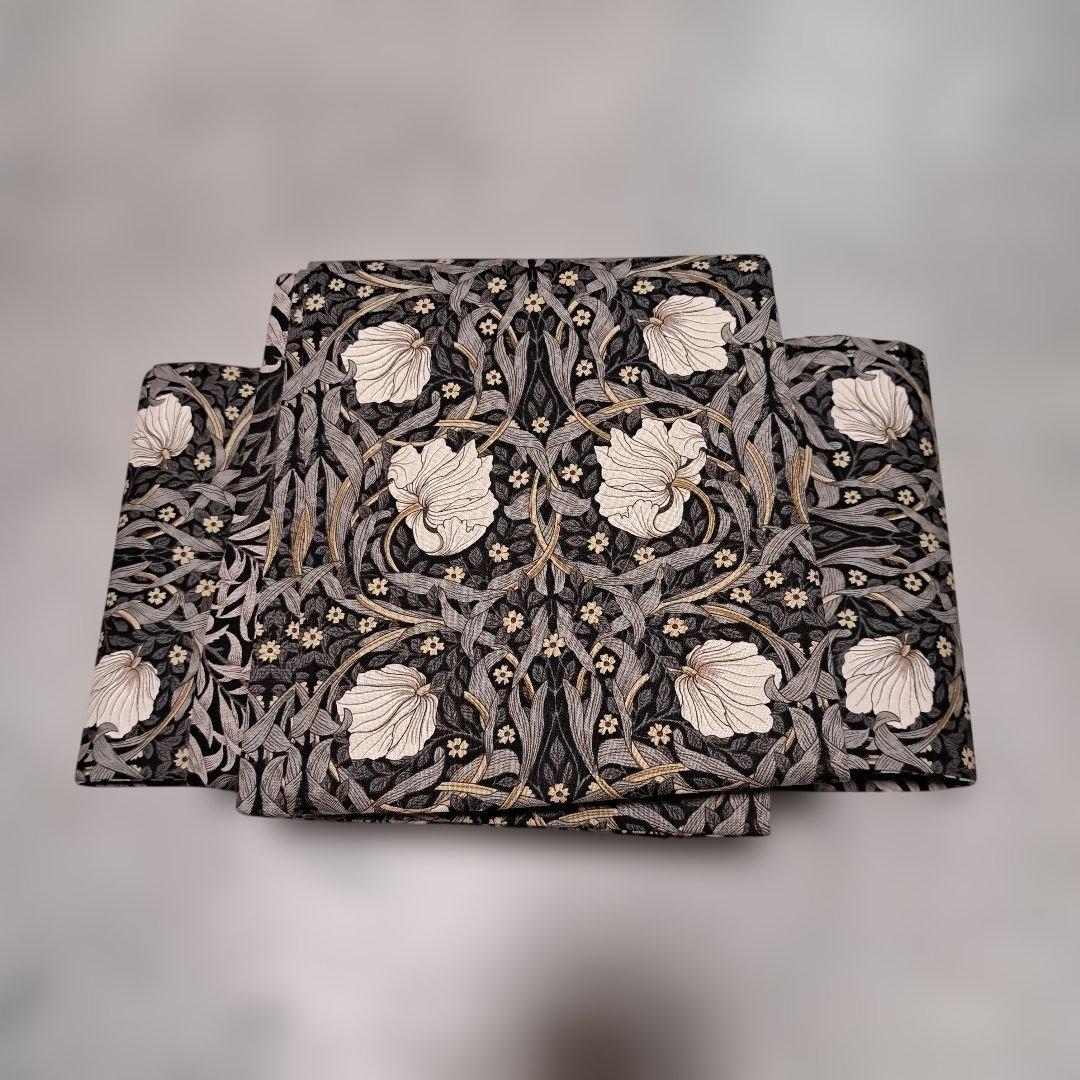 半幅帯　長尺　ウィリアムモリス　ピンパーネル×ウィローボゥ　リバーシブル