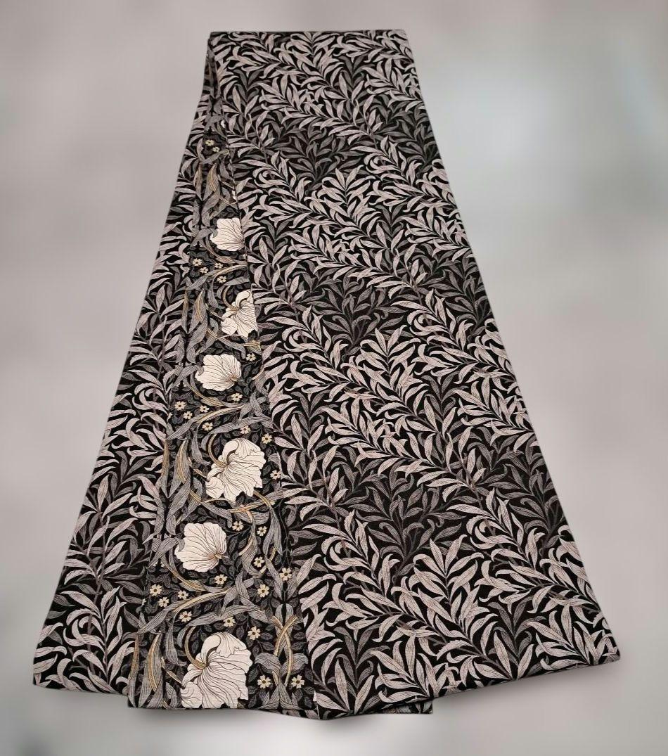 半幅帯　長尺　ウィリアムモリス　ピンパーネル×ウィローボゥ　リバーシブル