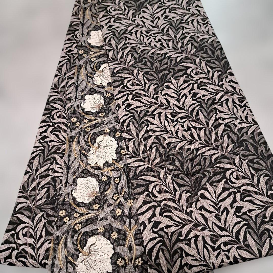 半幅帯　長尺　ウィリアムモリス　ピンパーネル×ウィローボゥ　リバーシブル