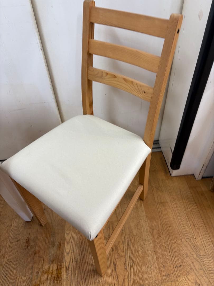 M032　イケア　ダイニング3点セット　ダイニングテーブル　幅740ｍｍ（