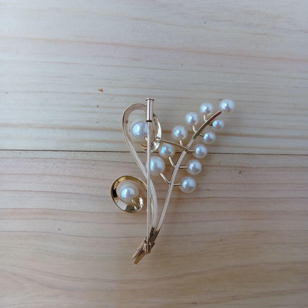 K14パールブローチ