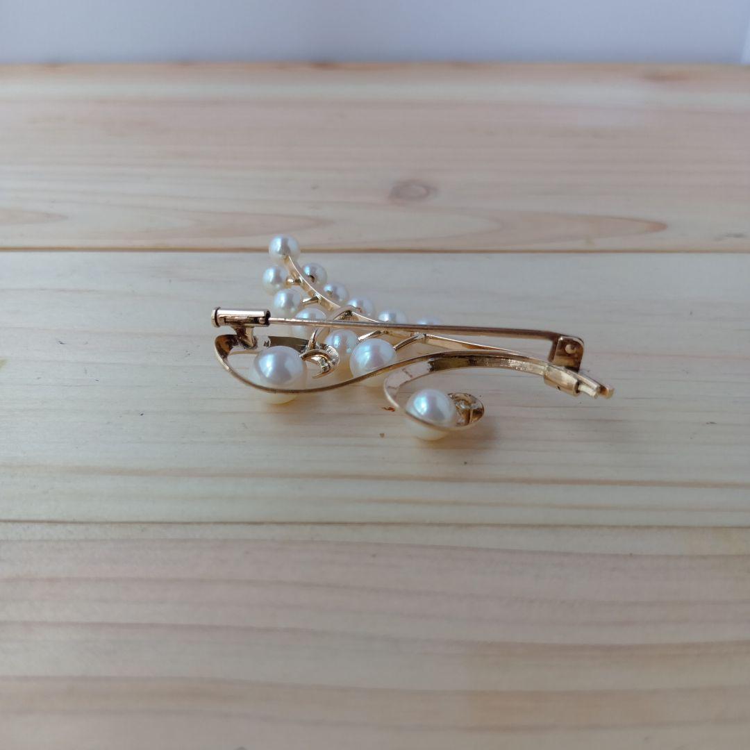K14パールブローチ