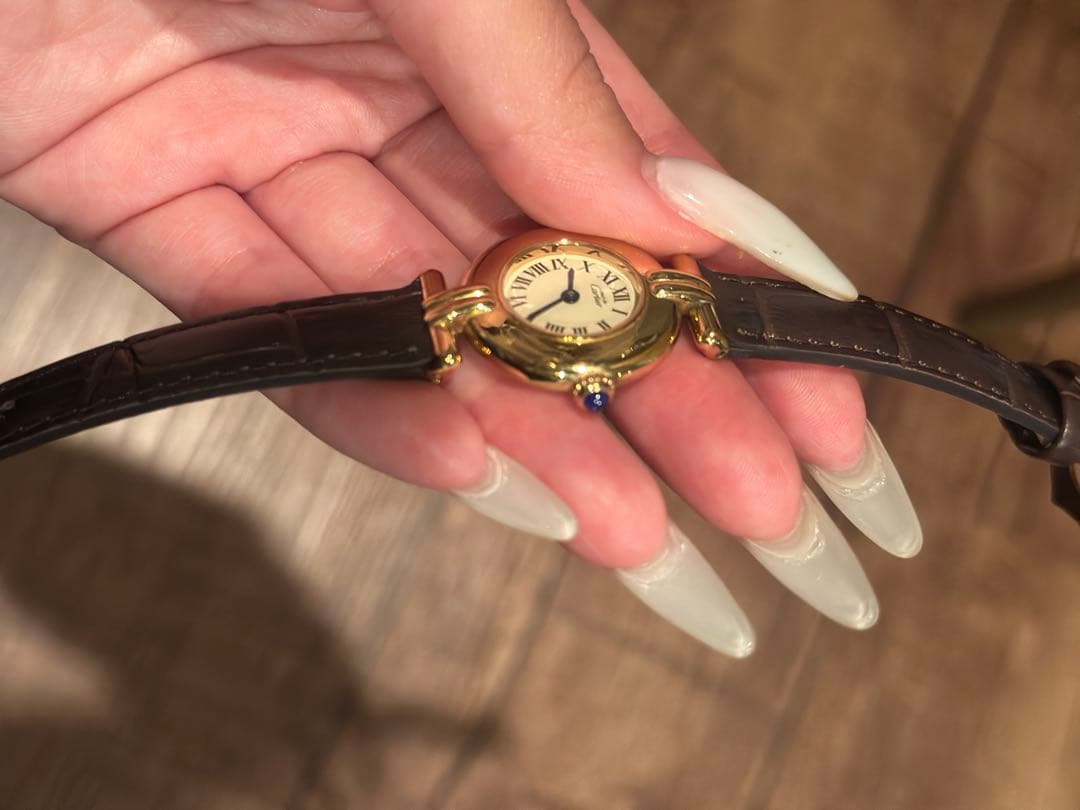 Cartier マストコリゼ ヴェルメイユ ヴィンテージ 腕時計 アイボリー