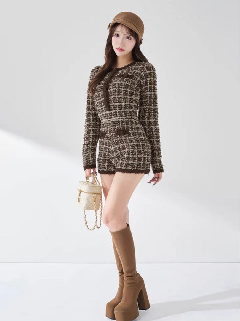 Darich 【ゴールドパーツ】キルティングパールスクエアミニバッグ　IVO