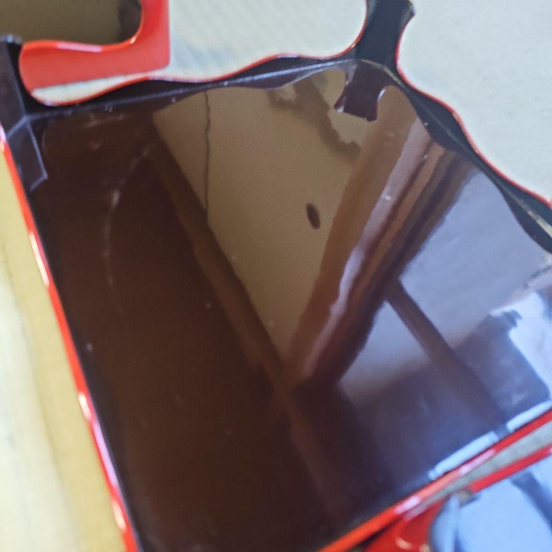 昭和レトロ/1950年代前半物】赤漆塗り お膳セット 金縁 会席膳 茶懐石6客