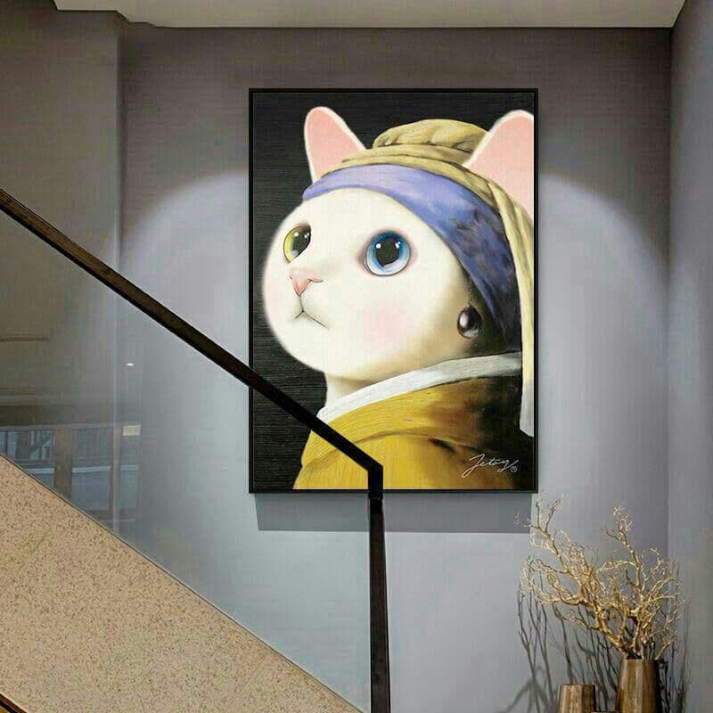 ニッチアート猫装飾画