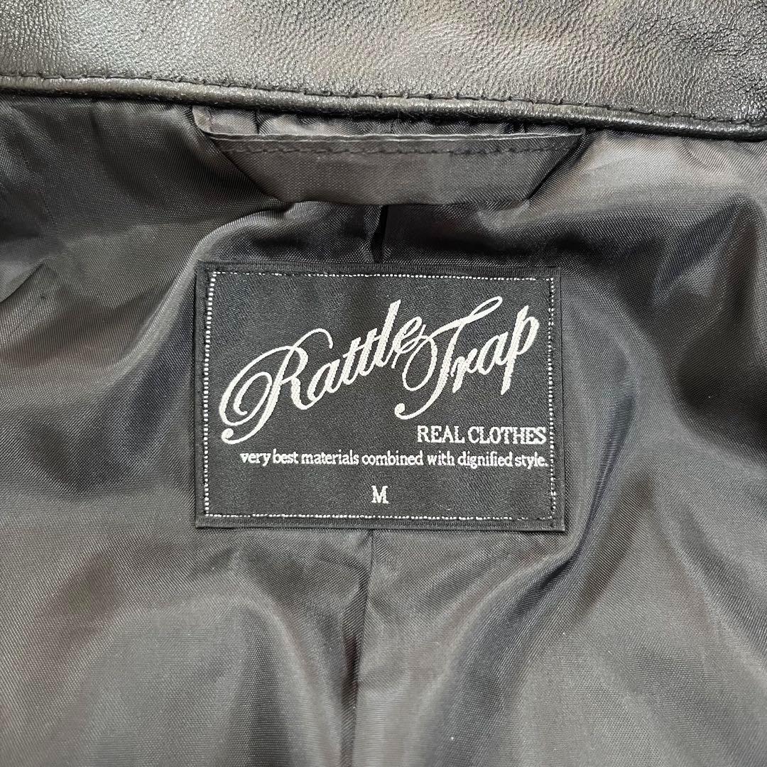 ラトルトラップ　シングルライダースジャケット　羊革　 ソフトレザー　Mサイズ