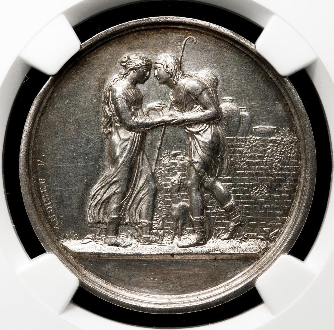 美品　NGC-UNC 洗浄　フランス　ルイ・フィリップ　ARメダル 　1844年