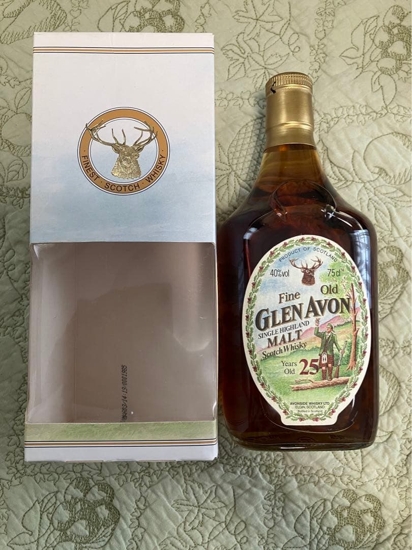 【未開封】ウイスキー GLEN AVON 25年 750ml 箱付き