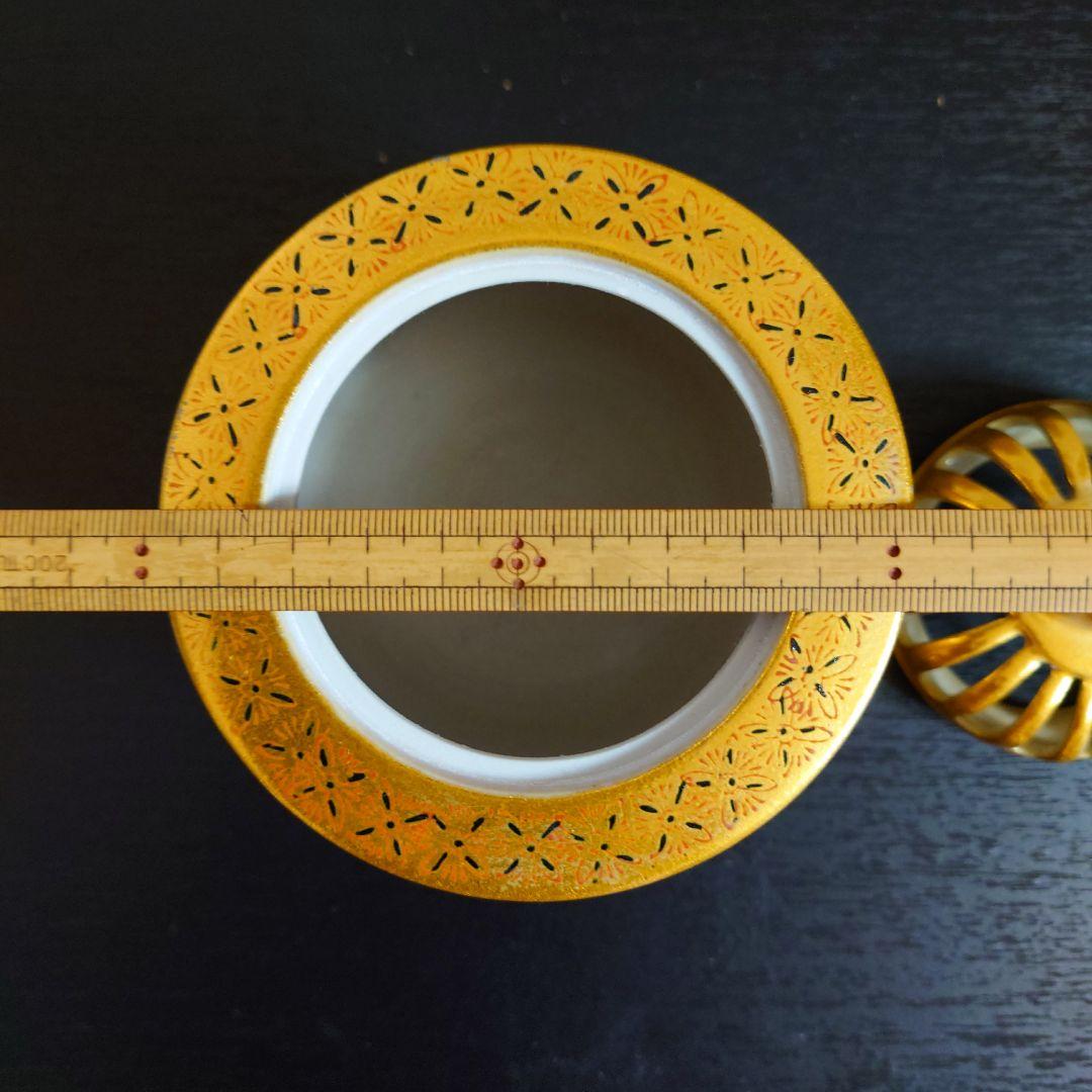 3037)  香炉　九谷　秀山