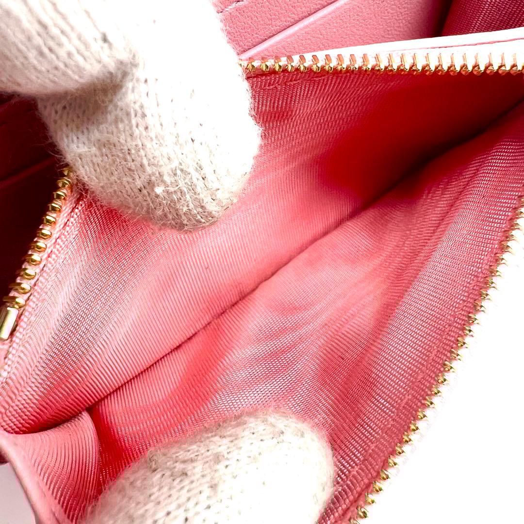 ディオール　ケース　マイディオールグライシンウォレット　ピンク　カナージュ