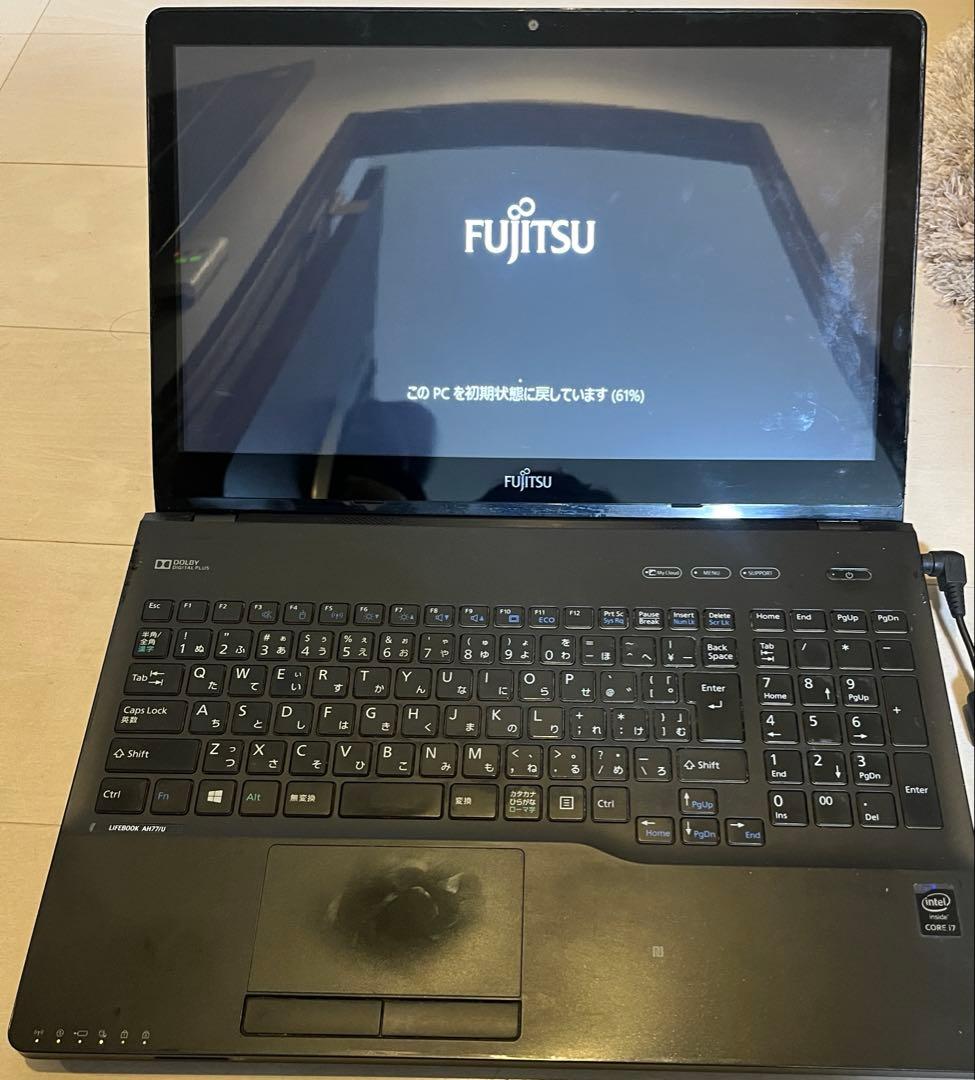 Fujitsu ノートPC ACアダプター付き☆LIFEBOOK AH77/U