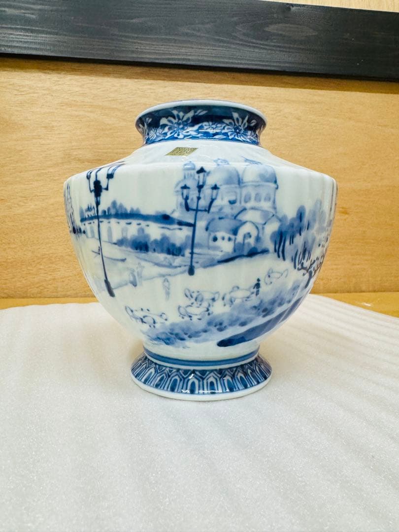 ★有田焼 龍峯窯★壺 ツボ インテリア 花器 丸花瓶 花瓶 生花 陶器