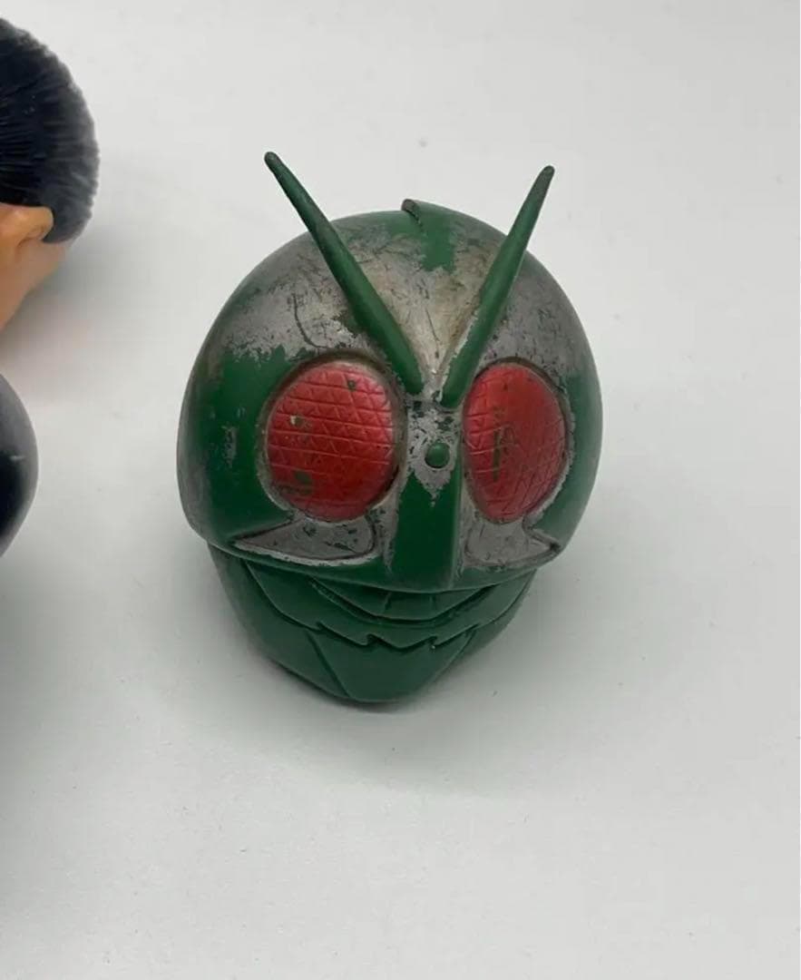 旧バンダイ★仮面ライダー1号★ソフビ★フィギュア★面取り★昭和レトロ★面取れ