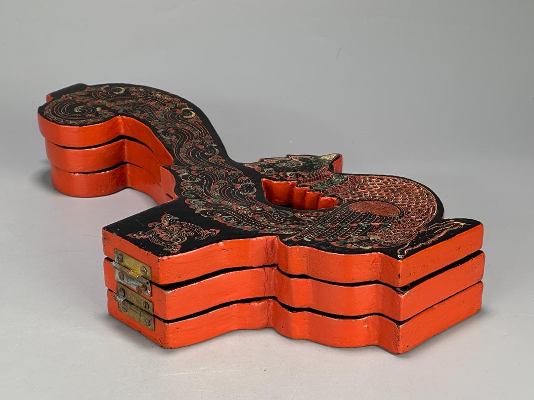 折り畳み花台　漆器　机　卓　タイ　美品