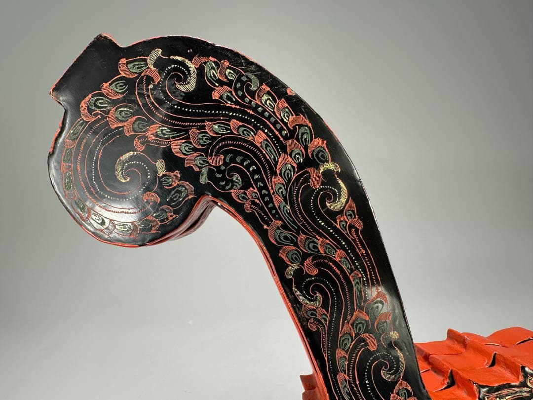 折り畳み花台　漆器　机　卓　タイ　美品