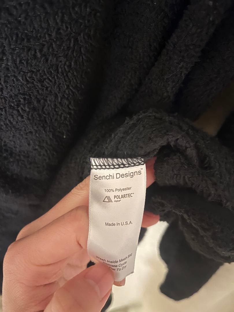 M*j様 senchi designs polartec素材　ブラック パーカー