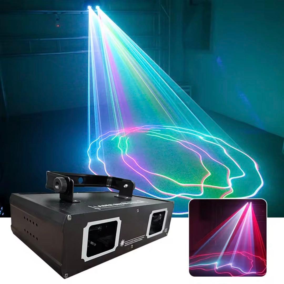 ステージライト ビーム2束+エフェクト 25パターン DMX512制御対応