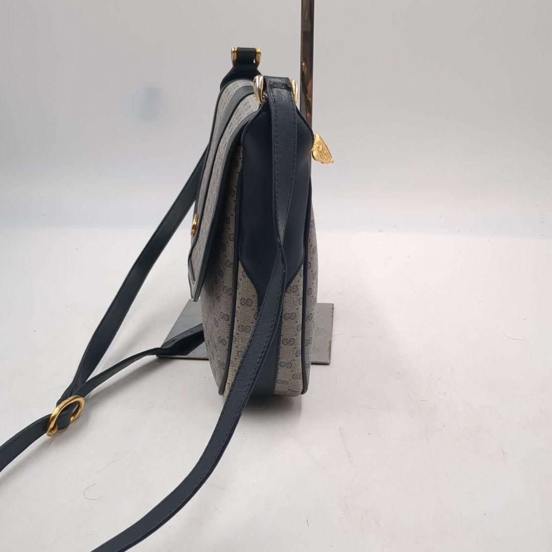 希少 OLD GUCCI マイクロ　GG ネイビー　金具