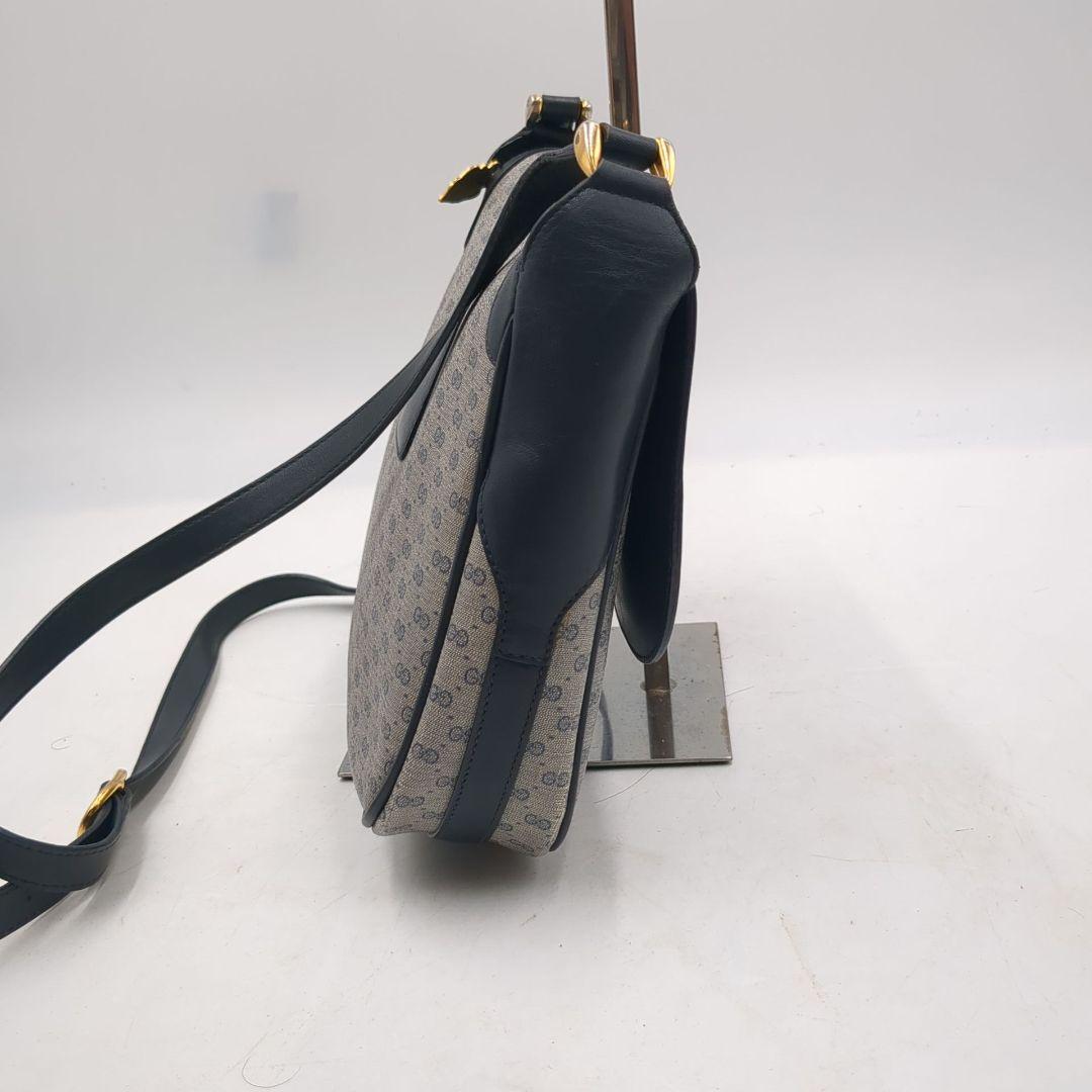 希少 OLD GUCCI マイクロ　GG ネイビー　金具