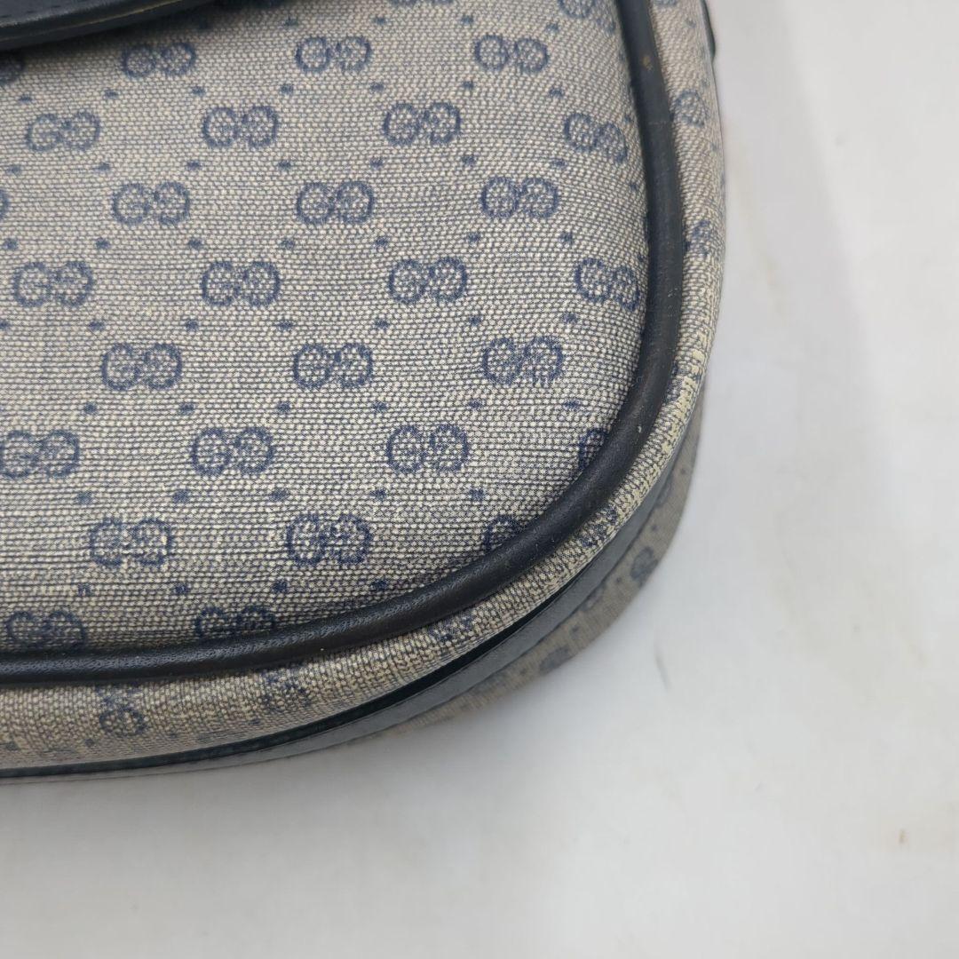希少 OLD GUCCI マイクロ　GG ネイビー　金具