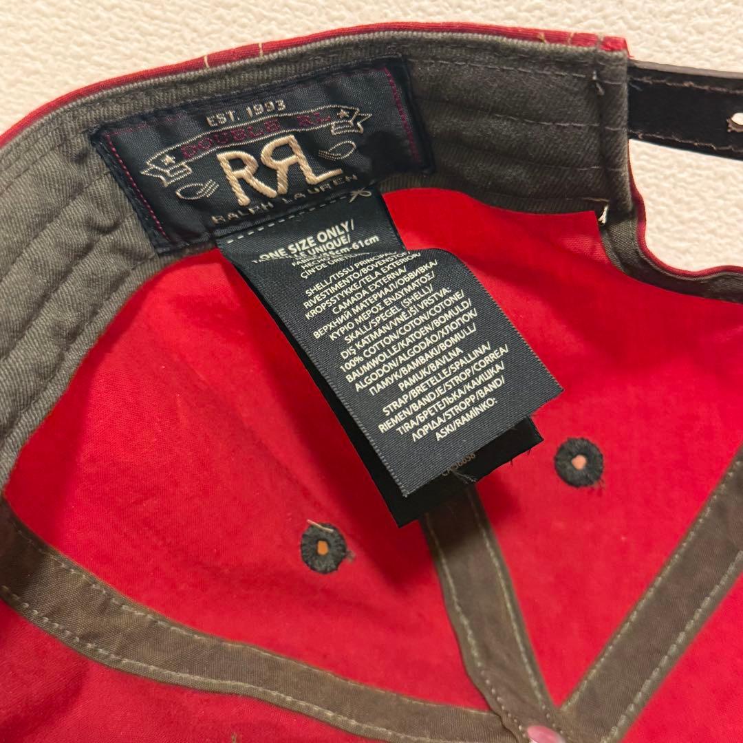 新品【RRL】コーデュロイビル オイルクロス ボール キャップ