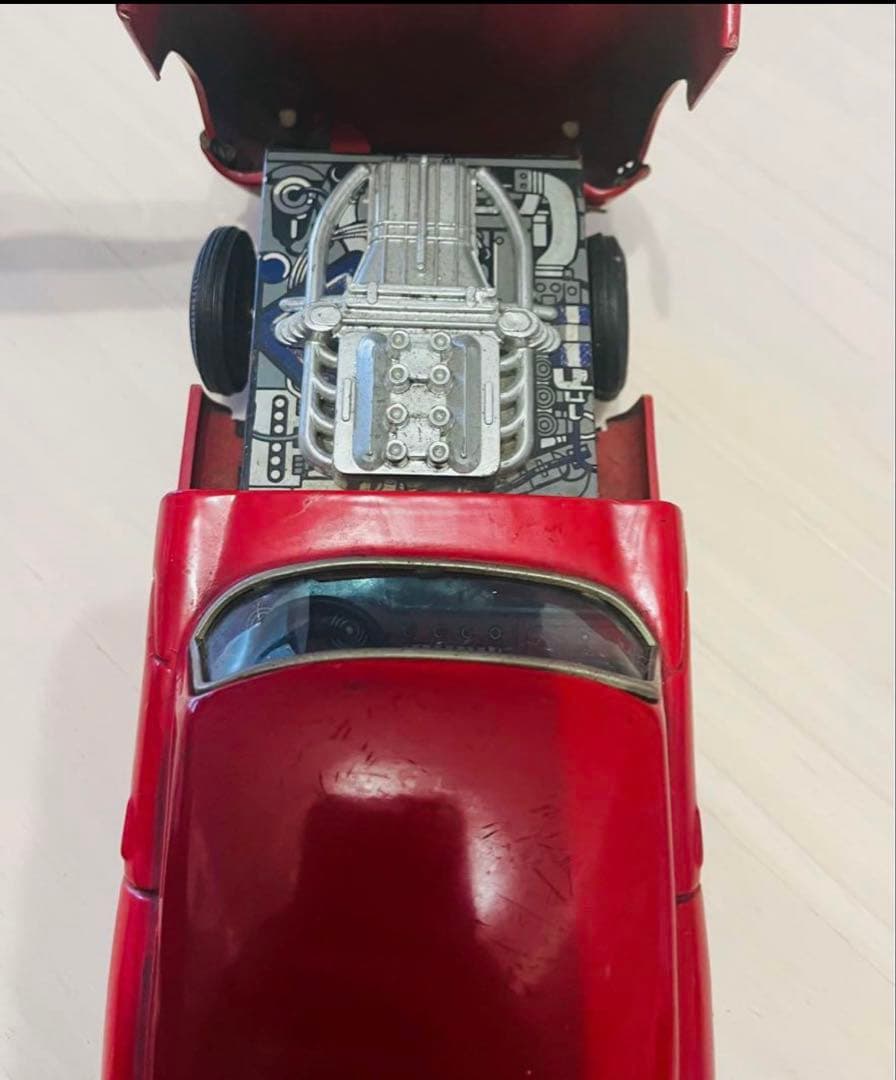 ジャガーXK-E 赤 tin ブリキ toy car ブリキのおもちゃ 車