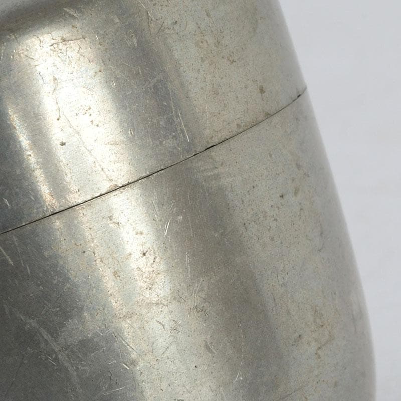 茶道具　本錫製　棗　時代箱　V　9414