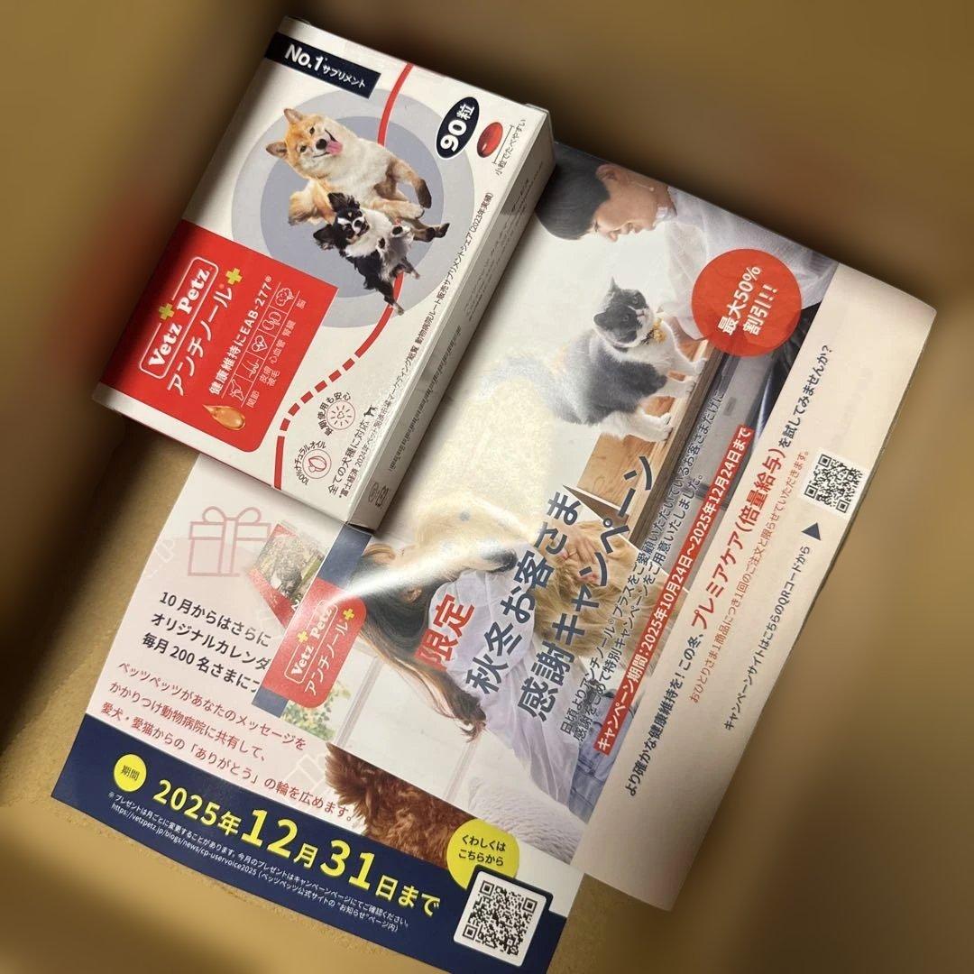 本日12月７日配送分アンチノール＋90粒