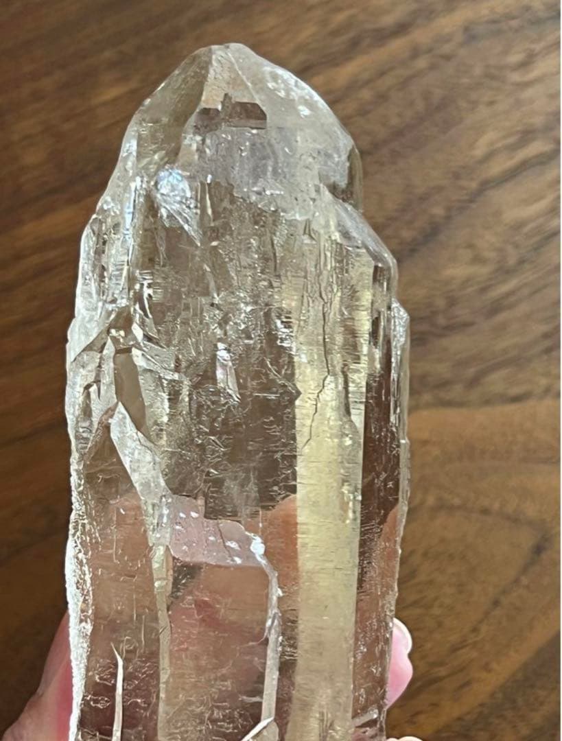 【希少】天然非加熱 シトリン カテドラル原石 555g 高透明　単結晶　黄水晶