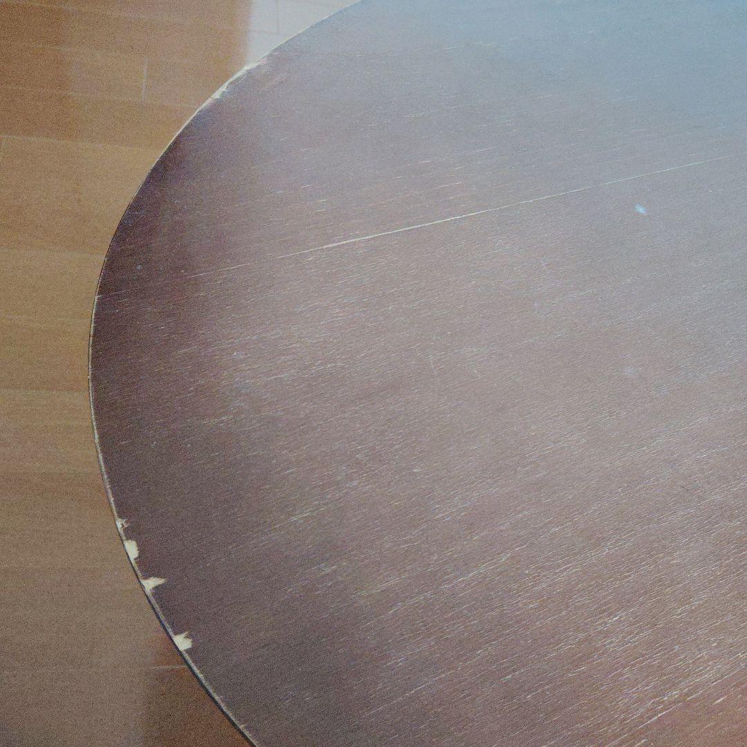 【お値引中】アンティーク　楕円形ダークブラウン木製座卓