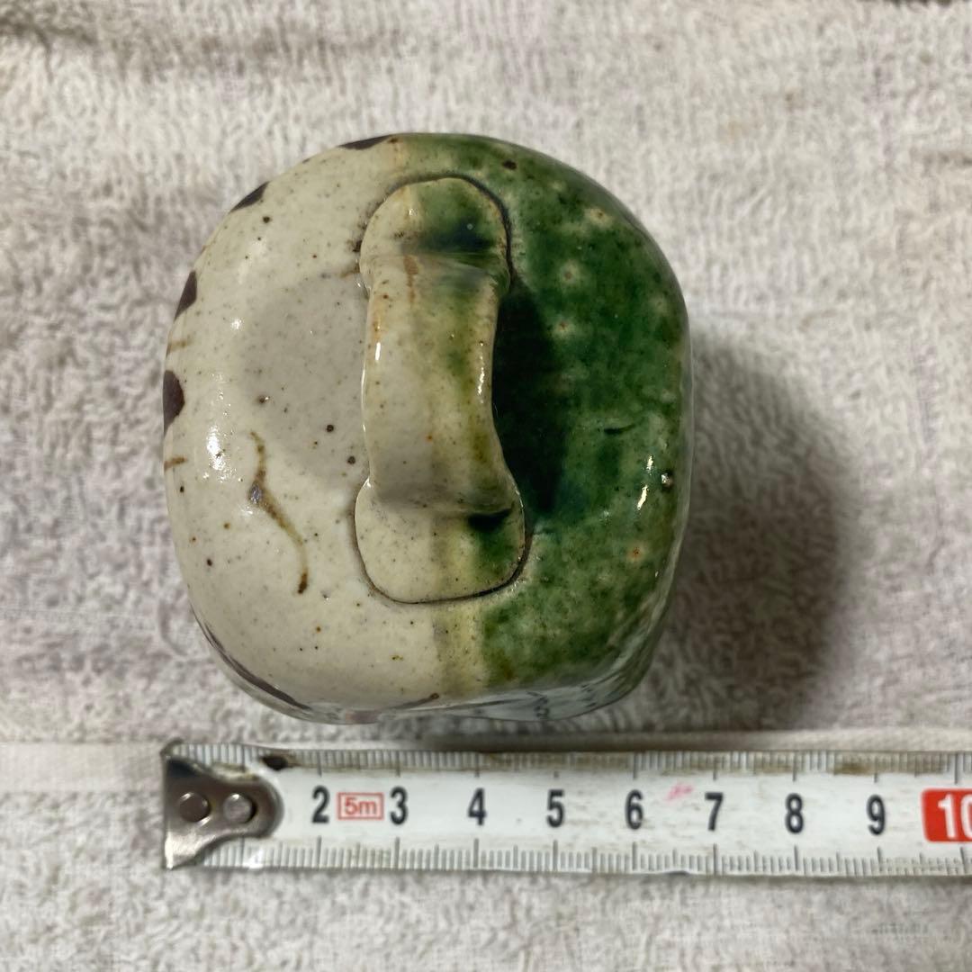 J-41 香合　織部焼　茶道具　アンティーク　インテリア　雑貨　美術品　工芸品