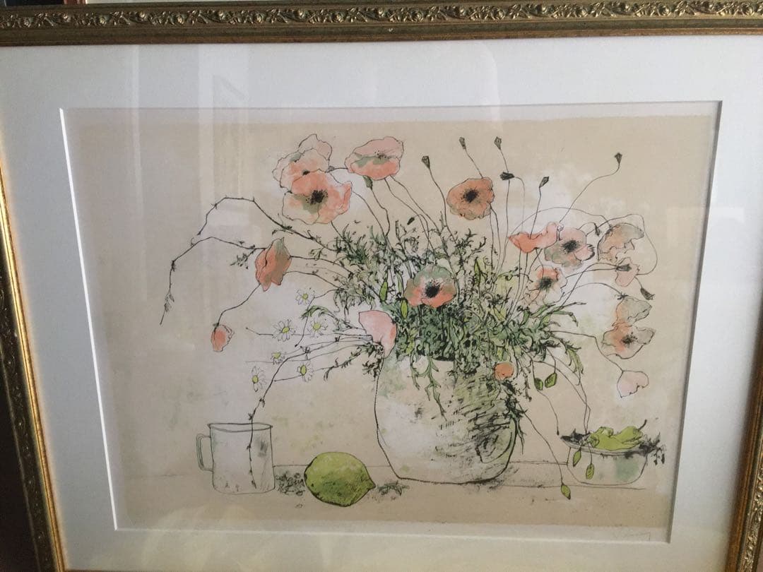 期間限定値下げ　ジャン　ジャンセン リトグラフ ひなげし　激レア