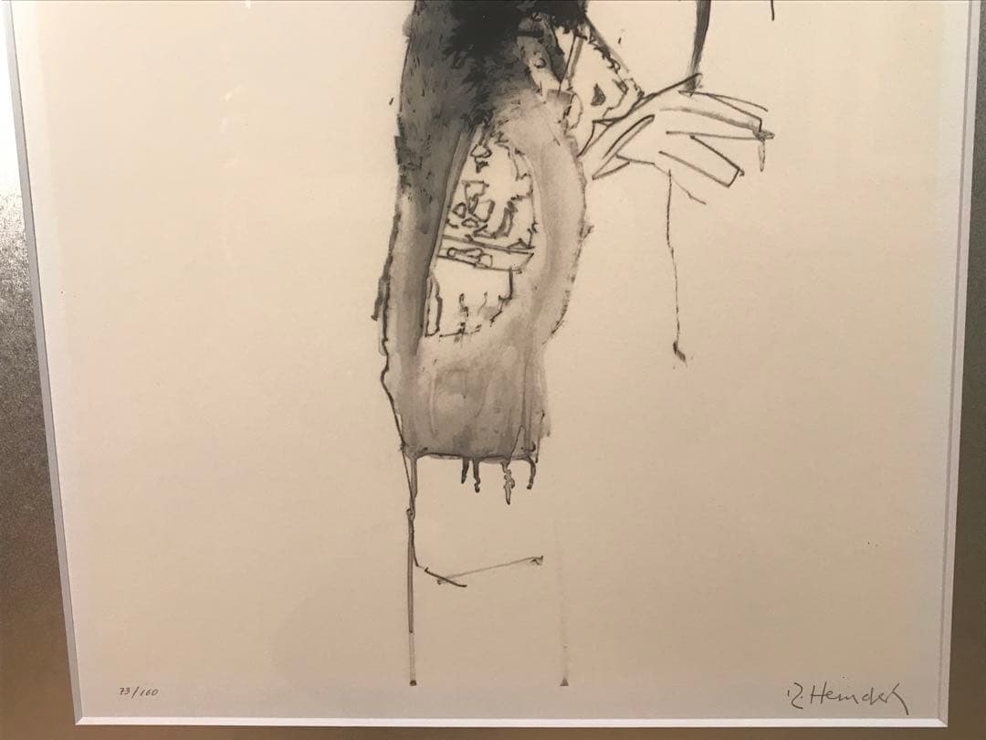 ロバート・ハインデル「Portrait of K」シルクスクリーン　直筆サイン有