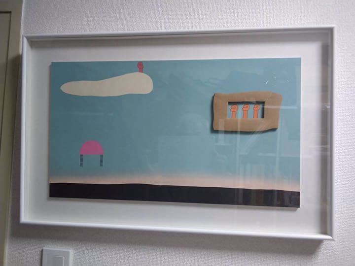 元永定正　半立体作品「だんぼうるのなかはおれんじみっつ」1987