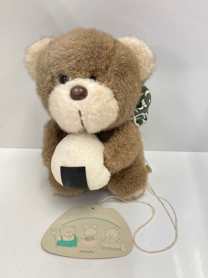 タグ付き ハニートイス　くまじろう くま　ぬいぐるみ 風呂敷 おにぎり