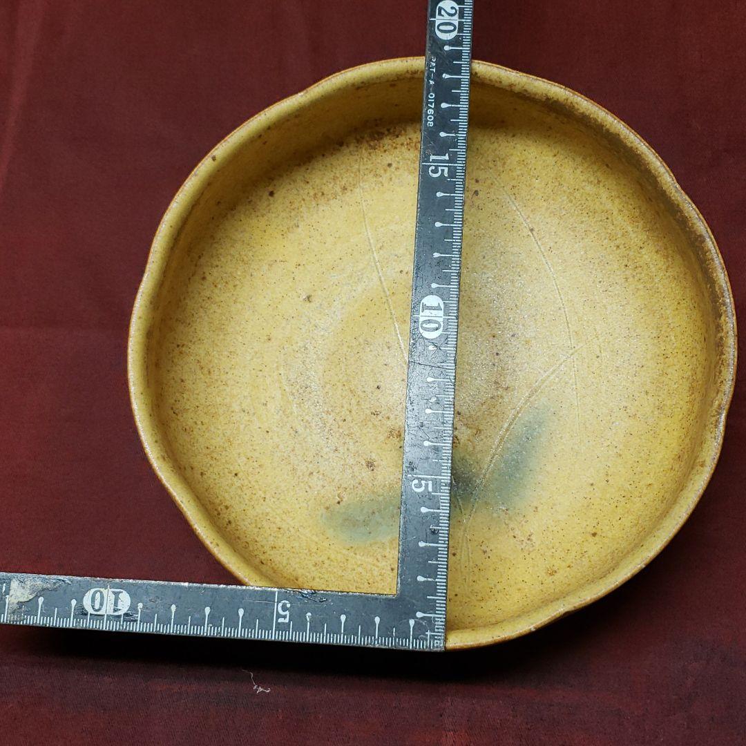 黄瀬戸焼　瀬津義雄作　輪花鉢　値下げ中！