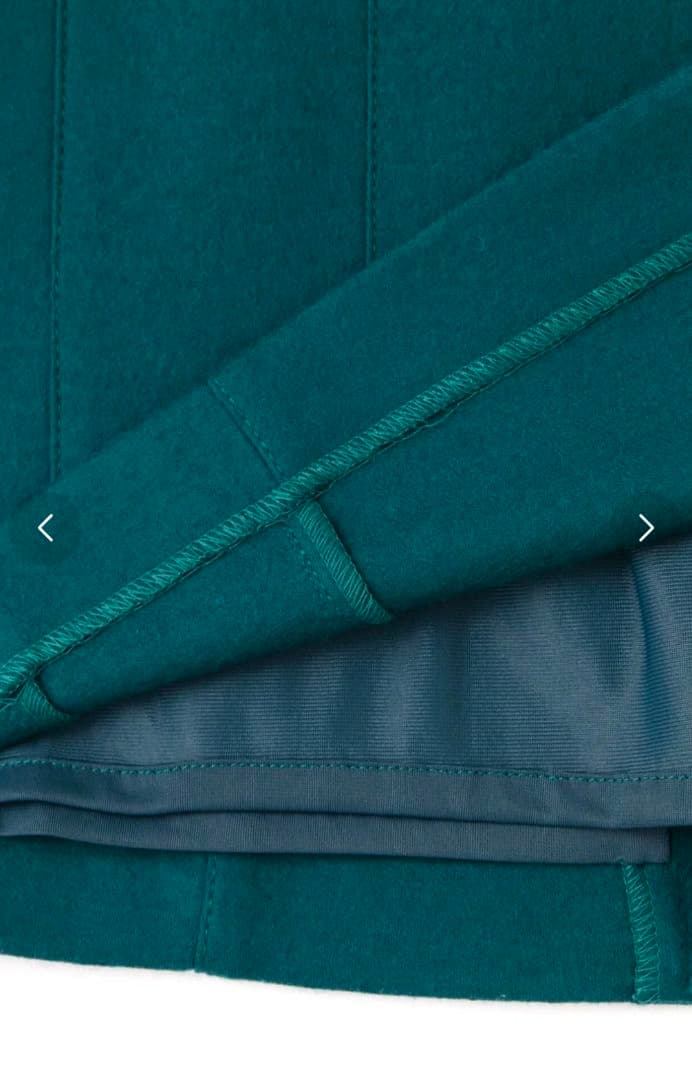 新品 ピンキー&ダイアン ウールスムースカッティングタイトスカート 緑36